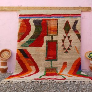 Amazigh Berber Custom Abstract Geometric Wool Rug Handmade Carpet