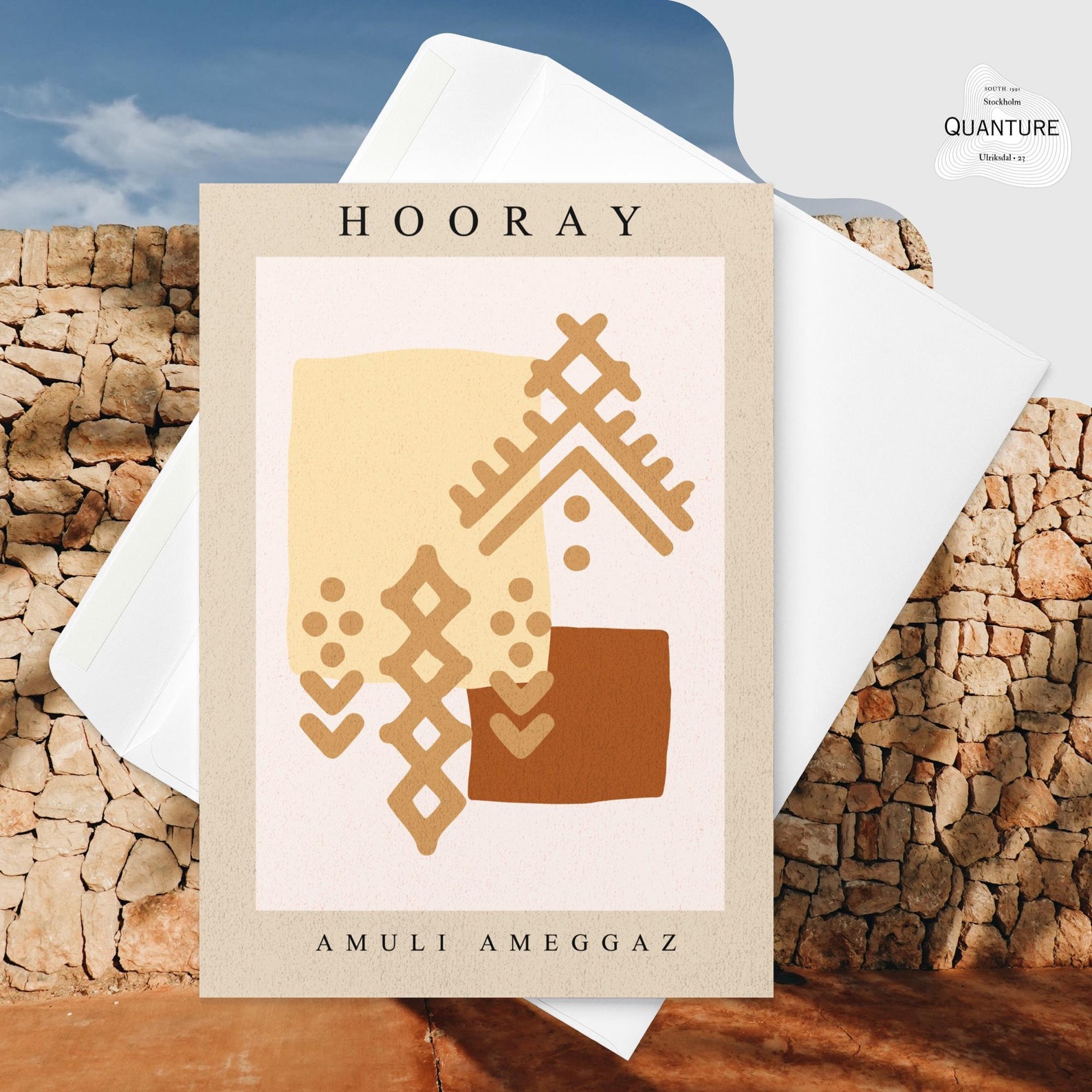 Berber Amuli Ameggaz Kabyle Birthday Greeting Card Design