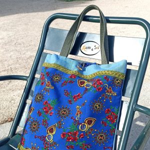 Berber Kabyle Jeans Bag with Amazigh Textile Motifs and Algérie Style