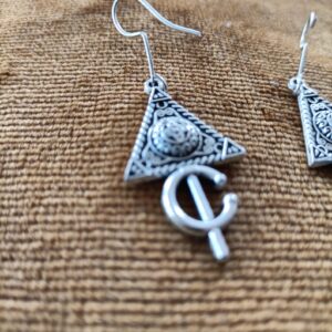 Amazigh Bereber Hamsa Earrings with Silver Plated Heritage Design