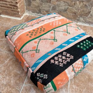 Berber Handmade Kilim Hanbal Rug Pouf Floor Seating Decor