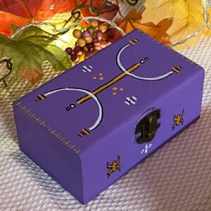 Amazigh Wooden Box Handmade Ring Jewelry Storage Symbol Decor