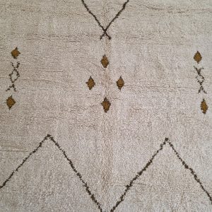 Berber Beni Ourain Diamond Ivory Wool Area Rug