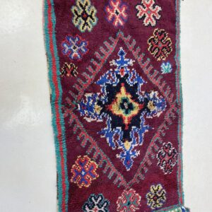 Berber Boucherouite Rugs with Amazigh Design Colorful Rug