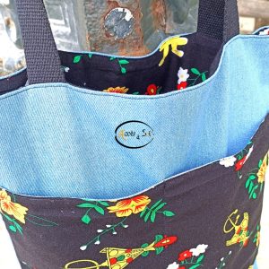 Berber Kabyle Jeans Bag with Amazigh Textile Details