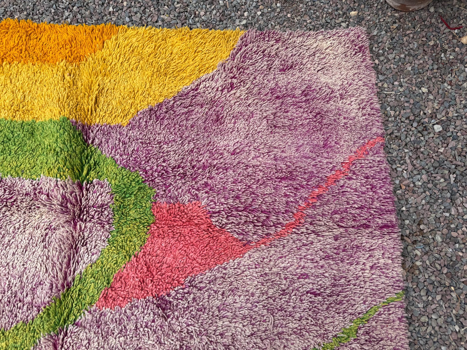 Amazigh Berber Colorful Abstract Tribal Area Rug Handmade Carpet