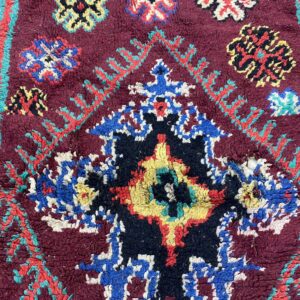 Berber Boucherouite Rugs with Amazigh Design Colorful Rug