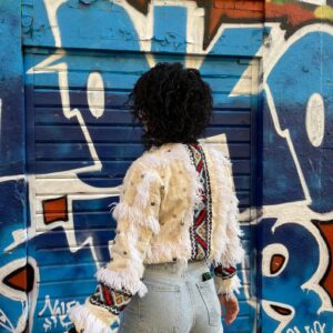 Amazigh Berber Bomber unisexe Festival Handira Wool Hoodie