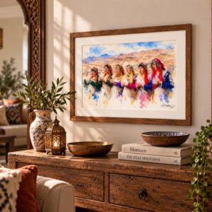Amazigh High Atlas Song Watercolour Print Digital Download
