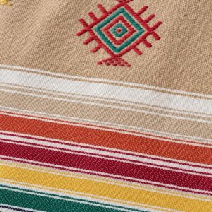Amazigh Handwoven Embroidered Bedspread Coverlet Blanket Berber Textile Design