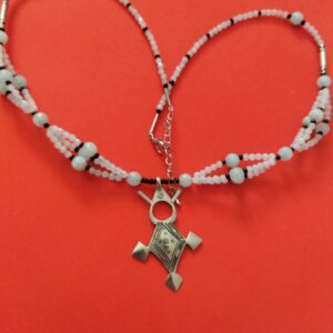 Berber Tuareg Croix d'Agadez Necklace with Agadez Design Motif