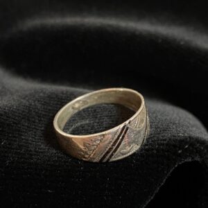 Berber Tuareg Alliance Ring with Silver and d'ébène Wood