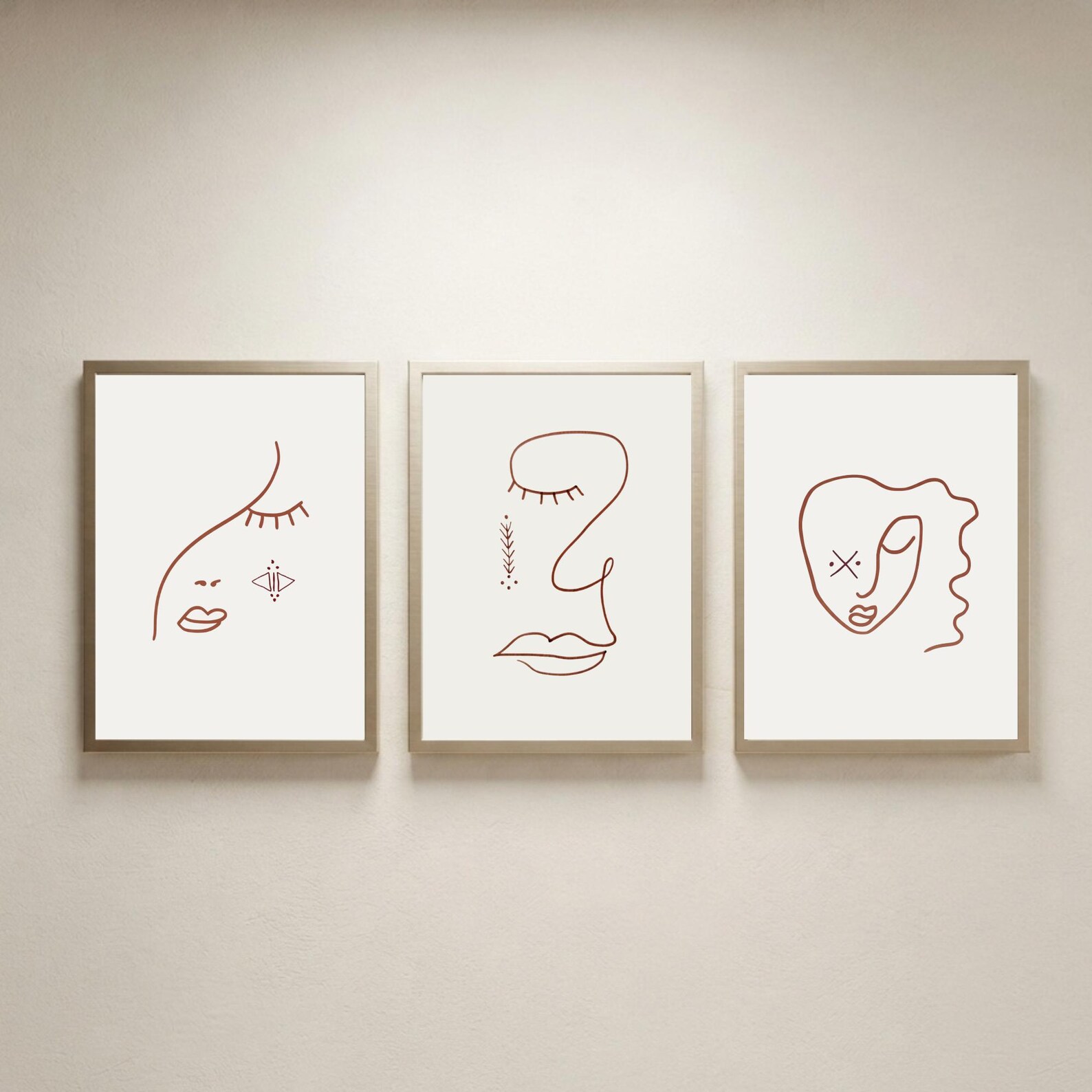 Amazigh Facial Tattoo Line Art Prints Minimalist Digital Download