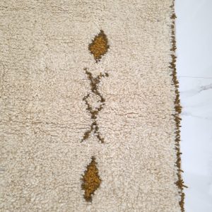 Berber Beni Ourain Diamond Ivory Wool Area Rug