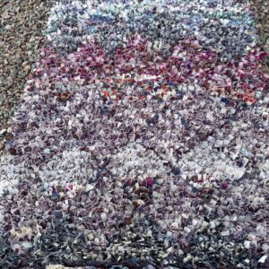 Amazigh Berber Boucherouite Handmade Wool Yarn Kilim Rug
