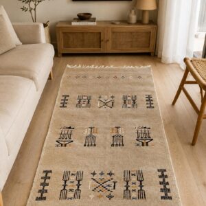Amazigh Handwoven Natural Wool Berber Rug Timeless Home Decor