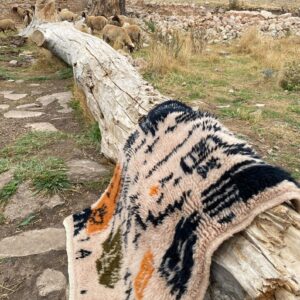 Authentischer Amazigh Berber Wool Rug Abstract Boho Tribal Design