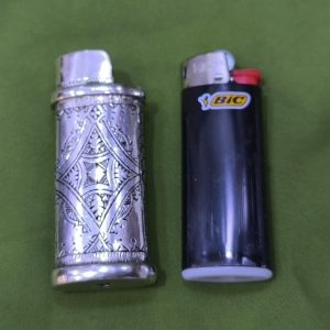 Berber Tuareg Porte Briquet Silver Holder with Engraved Motifs