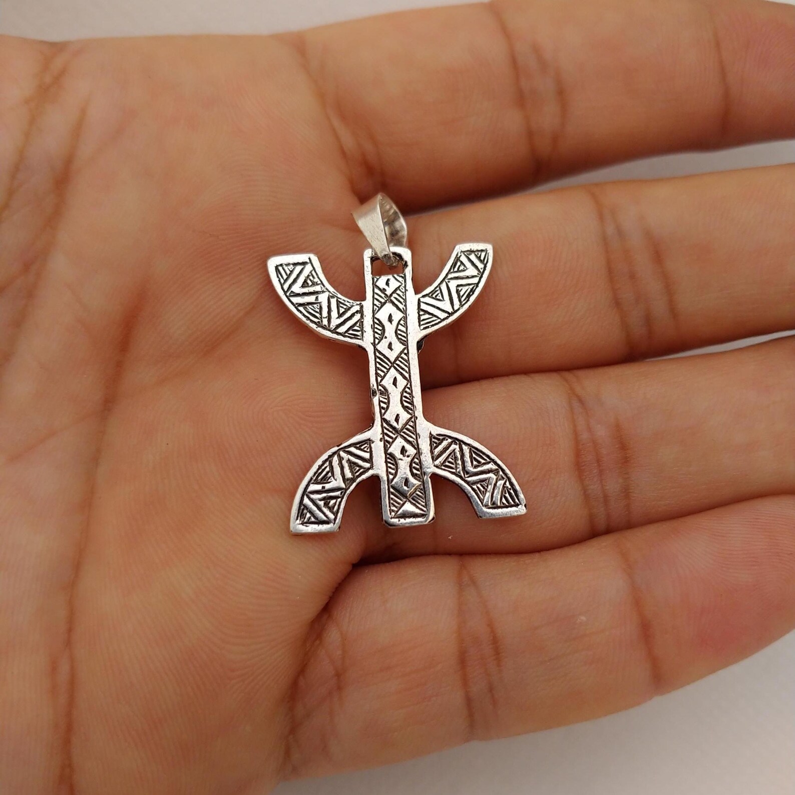 Amazigh Yaz Symbol Berber Tuareg Kabyle Pendant Necklace