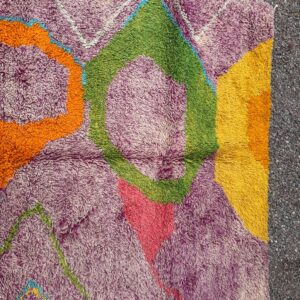 Amazigh Berber Colorful Abstract Tribal Area Rug Handmade Carpet