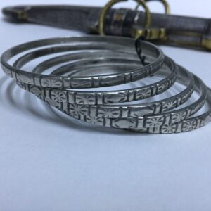 Berber Amazigh Silver Bracelet Set of Five Large Bangles