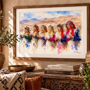 Amazigh High Atlas Song Watercolour Print Digital Download