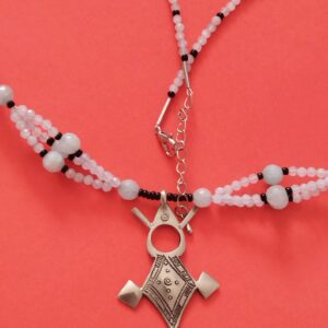 Berber Tuareg Croix d'Agadez Necklace with Agadez Design Motif