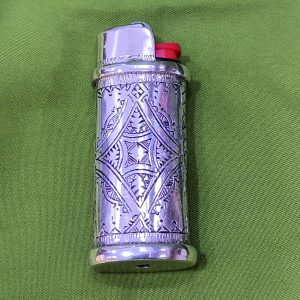 Berber Tuareg Porte Briquet Silver Holder with Engraved Motifs