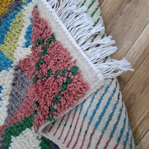 Berber Beni Ourain Handmade Wool Rug With Amazigh Patterns