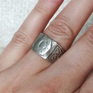 Antique Amazigh Berber Tafraoute Silver Band Ring Size 8.5