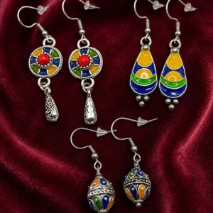 Amazigh Berber Kabyle kabyles Earrings Set with Three Paires