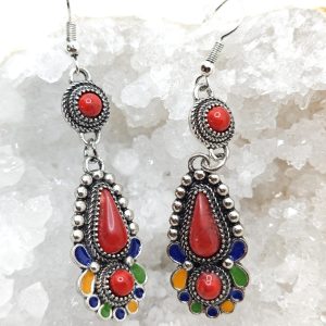 Amazigh Kabyle Berber Earrings with Traditional Ethnic Design