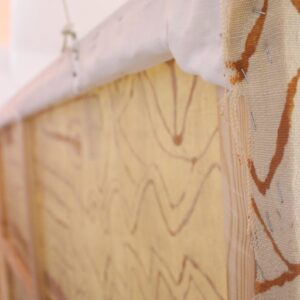 Amazigh Vintage Henna Mounted Chassis Textile Wall Art