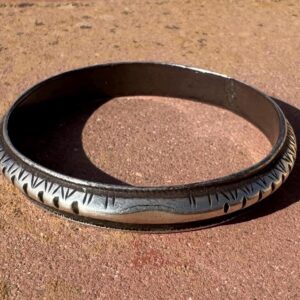 Antique Berber Amazigh Silver Bracelet with Traditional Jewelry Design