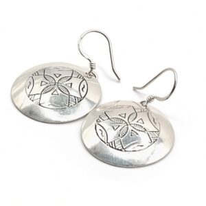 Amazigh Sterling Silver Tuareg Berber Circle Earrings Handmade