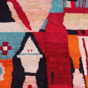 Amazigh Custom Abstract Berber Wool Rug Geometric Handmade Artisan Carpet