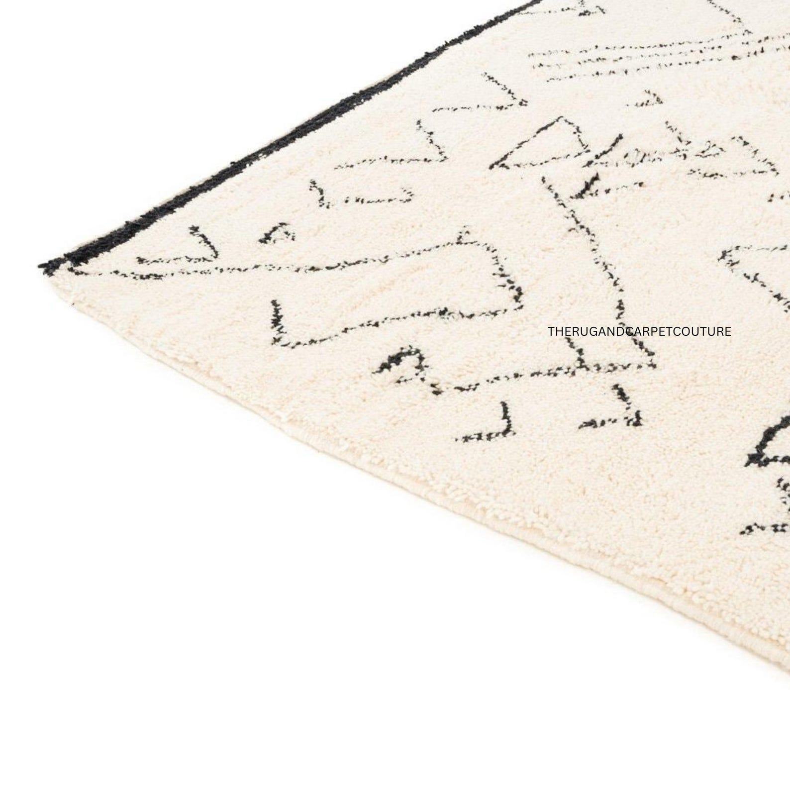 Berber Azilal Ivory Pastel Hand Knotted Wool Area Rug