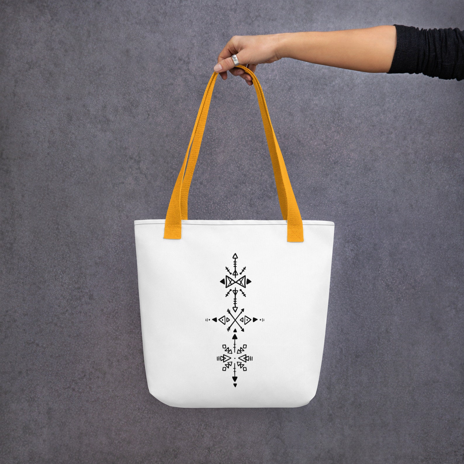 Amazigh Berber Kabyle Tifinagh Motifs Design Tote Bag