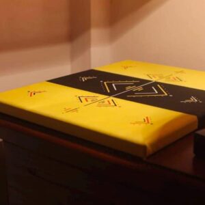 Amazigh Yellow-ich Painting Handmade Acrylic Wall Art Creation