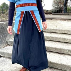 Berber Gilet Inspired Obi Belt with Amazigh Embroidery Design