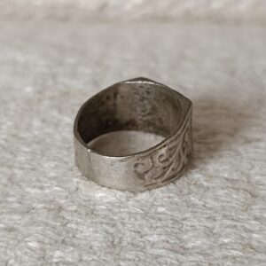 Antique Amazigh Berber Tafraoute Silver Band Ring Size 8.5