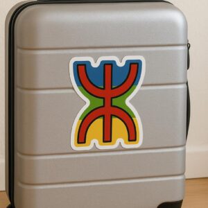 Amazigh Yaz Flag Sticker Berber Symbol Cultural Decal