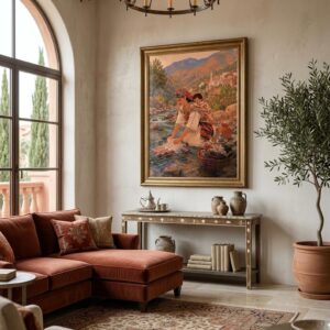 Amazigh Woman by the River Fine Art Print Digital Download