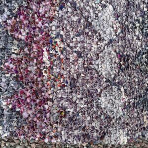 Amazigh Berber Boucherouite Handmade Wool Yarn Kilim Rug