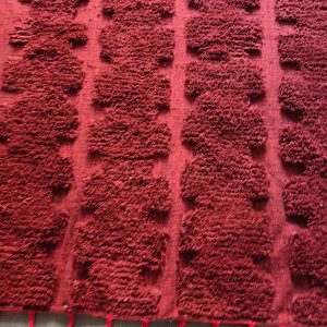 Berber Burgundy Beni Ourain Textured Wool Geometric Rug