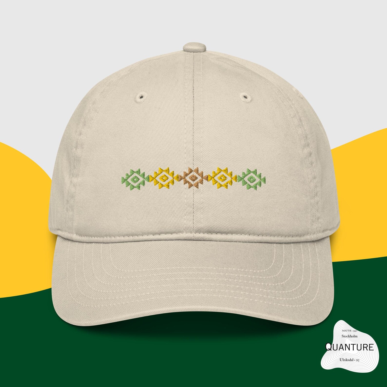 Berber Amazigh Kabyle Eyes Embroidery Organic Dad Hat