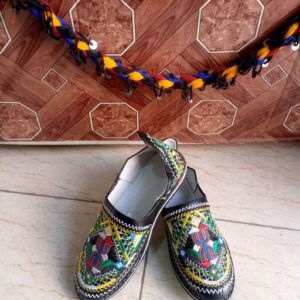 Berber Handmade Leather Babouche Shoes Colorful Boho Slippers