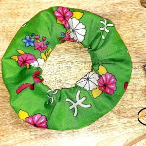 Berber Chouchou Scrunchie with Colorful Kabyle Textile Design