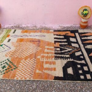 Amazigh Berber Custom Abstract Wool Geometric Area Rug