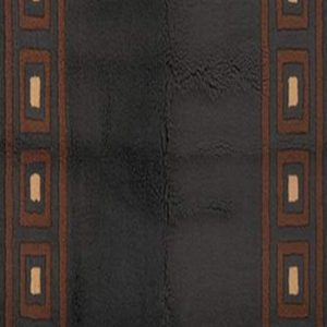 Berber Handmade Black Brown Geometric Wool Runner Rug
